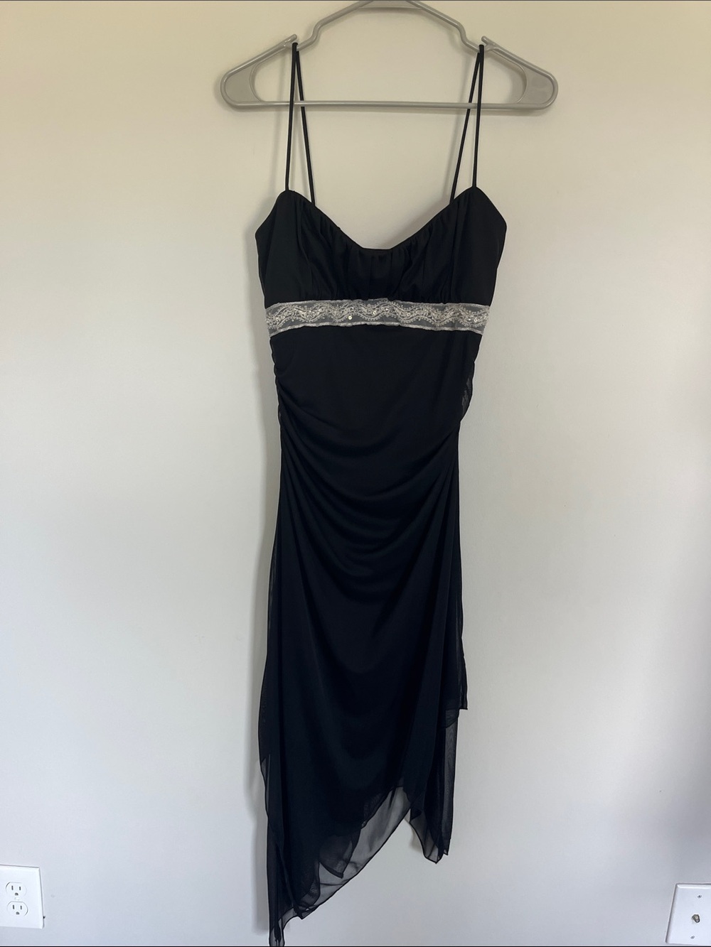 Y2K Black Dress with Beading Detail